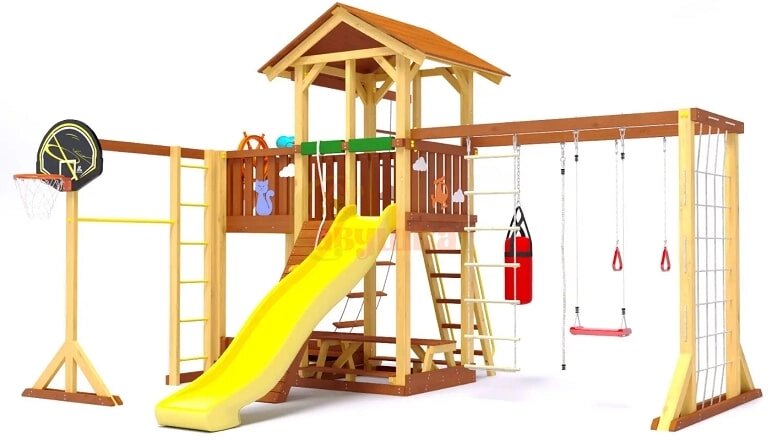 Детский спортивный комплекс для дачи Савушка 15 COMFORT от компании Интернет-магазин «Hutki. by» - фото 1