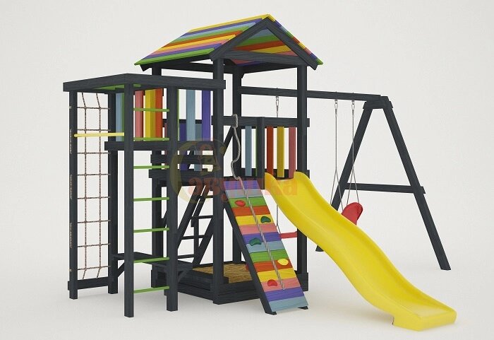 Детский спортивный комплекс для дачи Савушка 5 Black от компании Интернет-магазин «Hutki. by» - фото 1