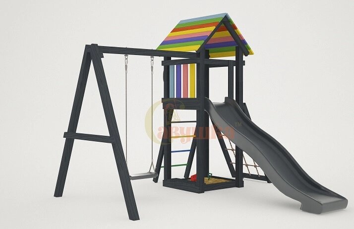 Детский спортивный комплекс для дачи Савушка 7 Black Edition от компании Интернет-магазин «Hutki. by» - фото 1