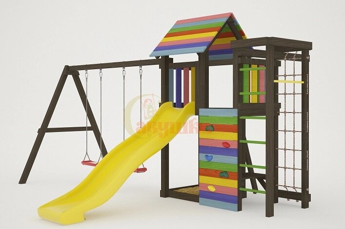 Детский спортивный комплекс для дачи Савушка Мастер 10 Brown Color от компании Интернет-магазин «Hutki. by» - фото 1