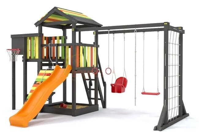 Детский спортивный комплекс для дачи Савушка Мастер 4 orange от компании Интернет-магазин «Hutki. by» - фото 1