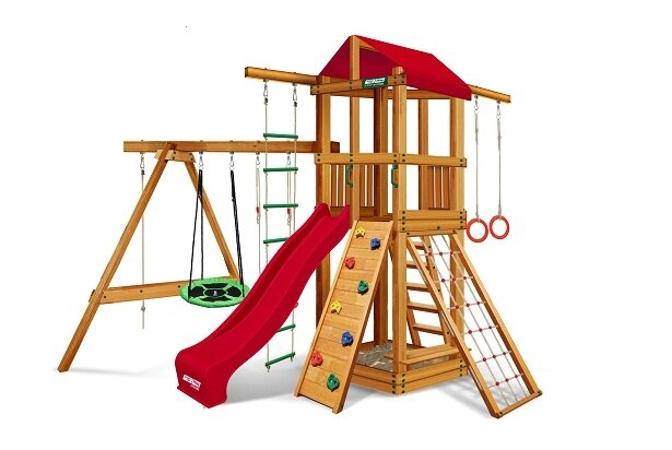 Детский спортивный комплекс для дачи SUNNY стандарт красный ##от компании## Интернет-магазин «Hutki. by» - ##фото## 1