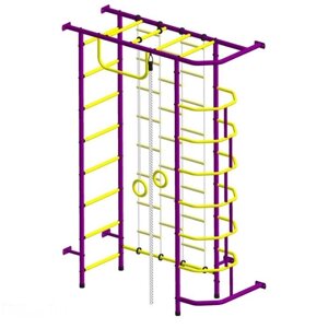 Детский спортивный комплекс Пионер-9Л пурпурно-желтый