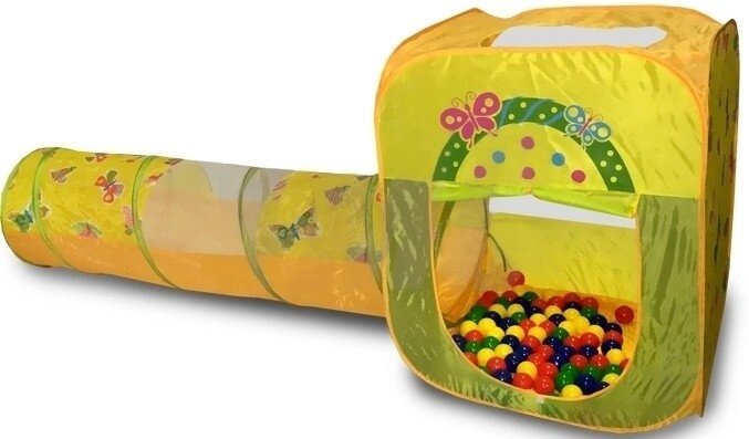 Домик игровой квадратный + туннель + 100 шариков CBH-23 от компании Интернет-магазин «Hutki. by» - фото 1