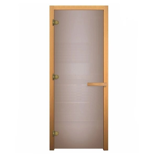 Дверь для бани 1800х700 (сатин матовая, 3 петли, 8мм) от компании Интернет-магазин «Hutki. by» - фото 1