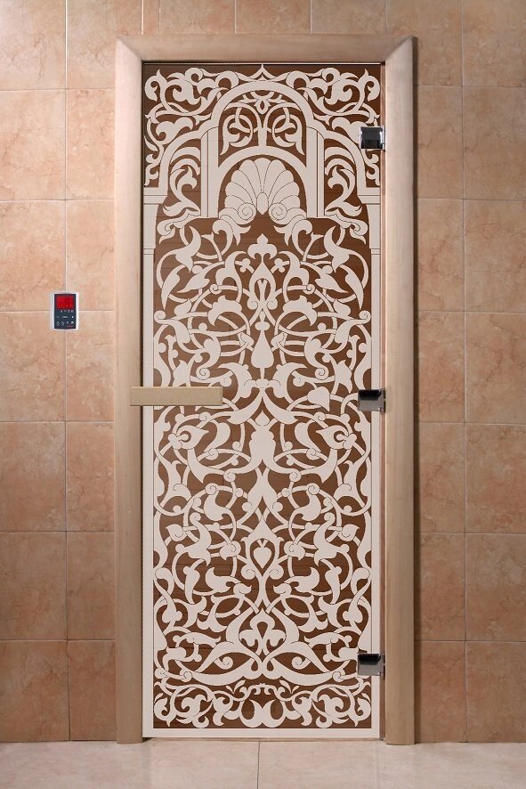 Дверь для сауны Doorwood серия "Флоренция" бронза от компании Интернет-магазин «Hutki. by» - фото 1