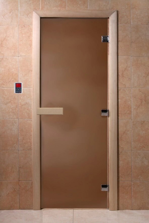 Дверь для сауны Doorwood Теплая ночь 700x1800 бронза матовая от компании Интернет-магазин «Hutki. by» - фото 1