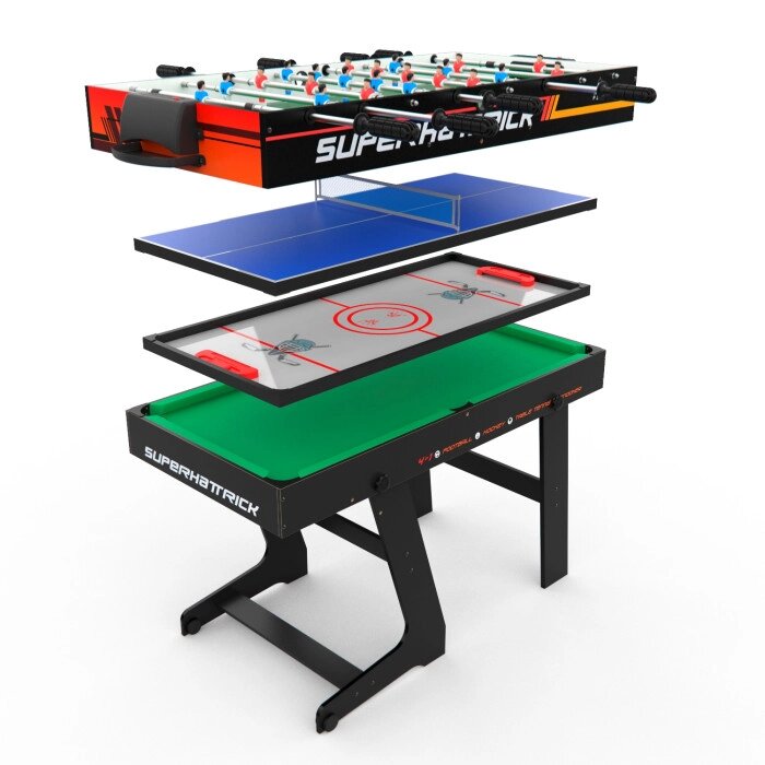 Игровой стол трансформер DFC SUPERHATTRICK 4 в 1 от компании Интернет-магазин «Hutki. by» - фото 1