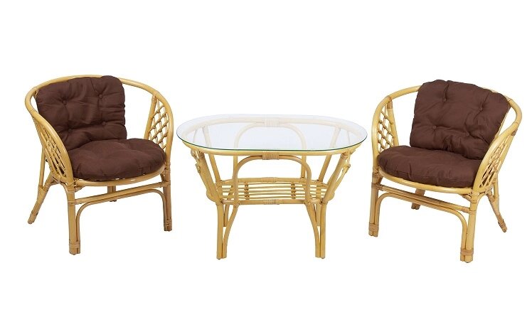 IND Комплект Багама 1 дуэт мед подушка коричневая овальный стол от компании Интернет-магазин «Hutki. by» - фото 1