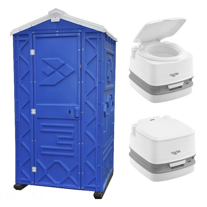 Кабина ЭкоСтайл с биотуалетом Thetford Porta Potti Qube 145 от компании Интернет-магазин «Hutki. by» - фото 1