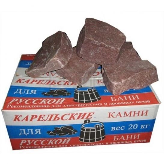 Камни для банных печей "Малиновый кварцит" колотый от компании Интернет-магазин «Hutki. by» - фото 1