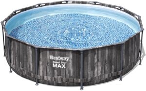 Каркасный бассейн Bestway Steel Pro Max 5614X с фильтр-насосом и лестницей