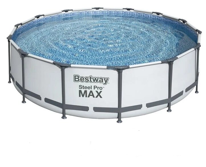 Каркасный бассейн Bestway Steel Pro Max 56950 с фильтр-насосом лестницей и тентом от компании Интернет-магазин «Hutki. by» - фото 1