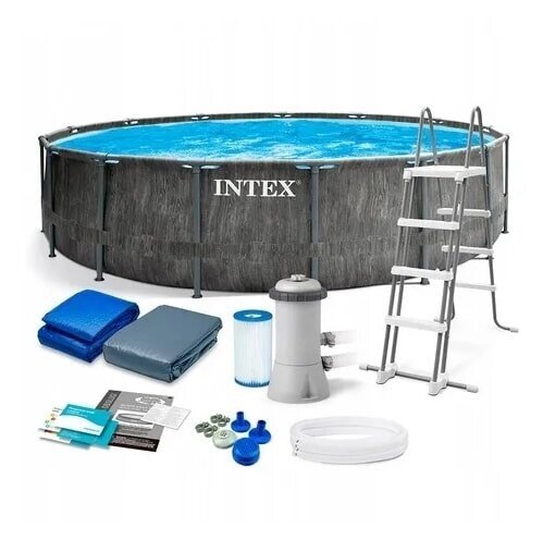 Каркасный бассейн Intex Greywood Prism Frame Premium 26744NP от компании Интернет-магазин «Hutki. by» - фото 1