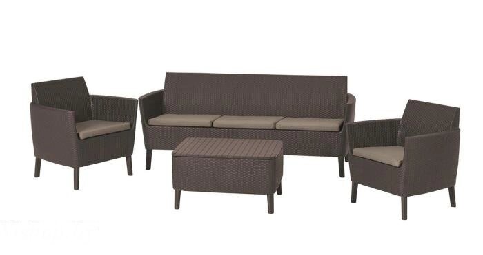 Комплект мебели Salemo 3-sofa set (Салемо) коричневый от компании Интернет-магазин «Hutki. by» - фото 1