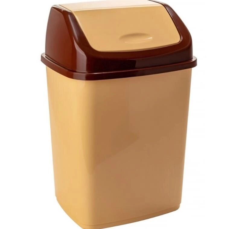 Контейнер для мусора 10 л Ромашка с плавающей крышкой от компании Интернет-магазин «Hutki. by» - фото 1