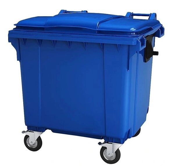 Контейнер для мусора Эдванс 1100л с крышкой синий от компании Интернет-магазин «Hutki. by» - фото 1