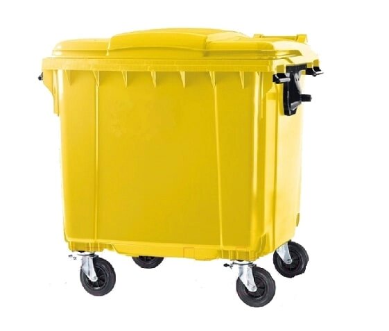 Контейнер для мусора Эдванс 1100л с крышкой желтый от компании Интернет-магазин «Hutki. by» - фото 1