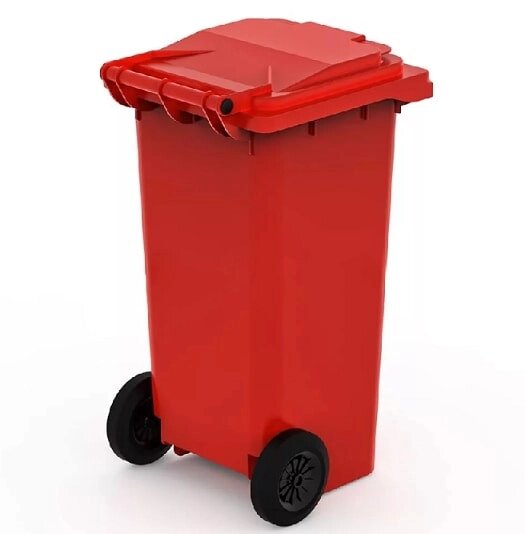 Контейнер для мусора Эдванс 120л с крышкой красный от компании Интернет-магазин «Hutki. by» - фото 1