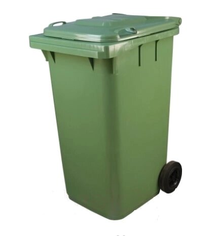 Контейнер для мусора Эдванс 240л с крышкой зеленый от компании Интернет-магазин «Hutki. by» - фото 1