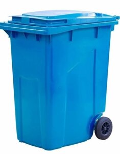 Контейнер для мусора Эдванс 360л с крышкой синий