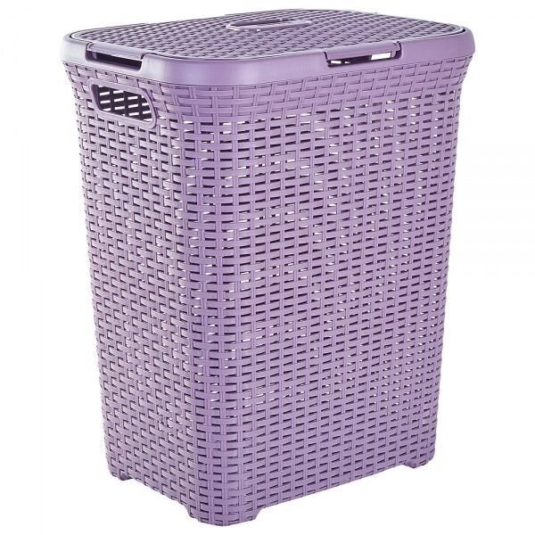 Корзина для белья Ротанг 50л фиолетовый от компании Интернет-магазин «Hutki. by» - фото 1
