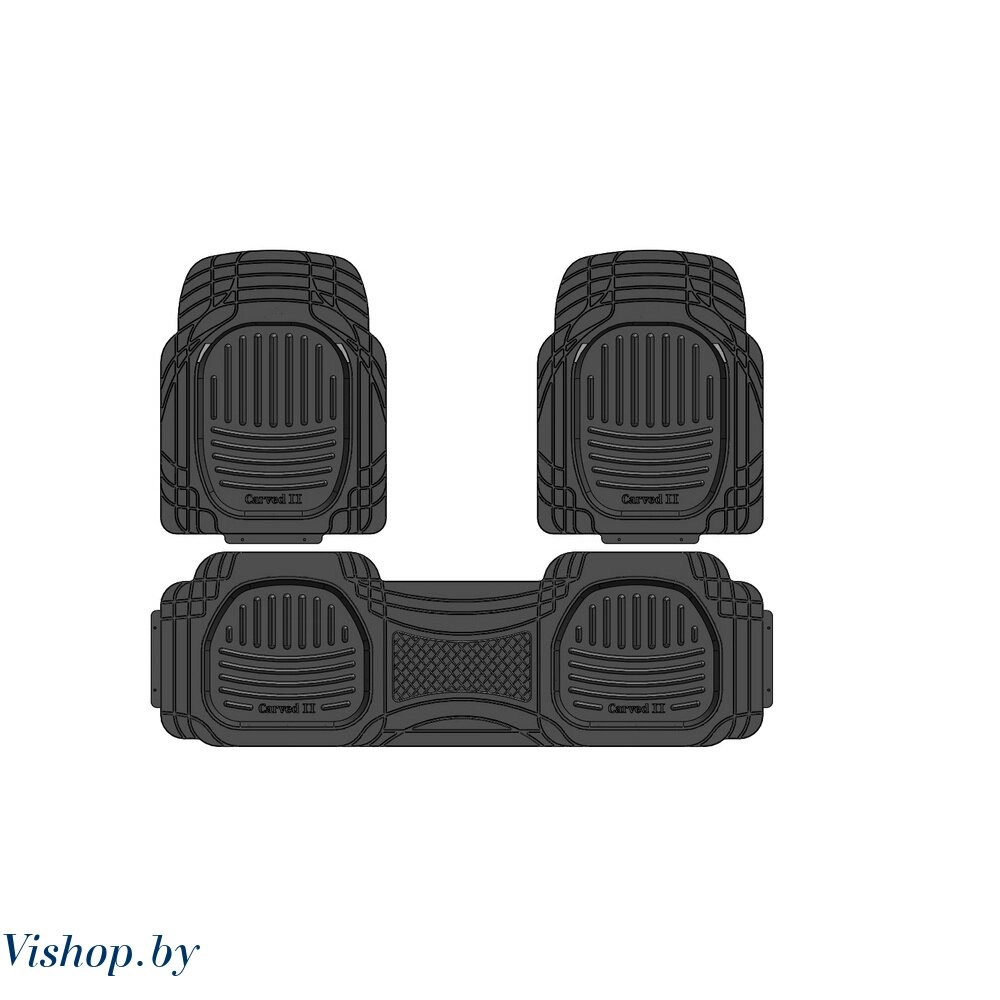 Коврики универсальные в салон STANDART Carved II Черные от компании Интернет-магазин «Hutki. by» - фото 1