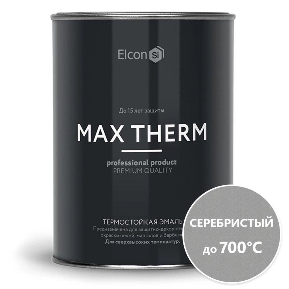 Краска термостойкая 0,8 кг Серебро ELCON от компании Интернет-магазин «Hutki. by» - фото 1