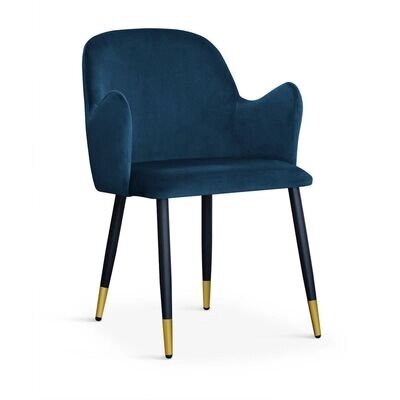Кресло CARINO КАРИНО синий/черный+золото от компании Интернет-магазин «Hutki. by» - фото 1