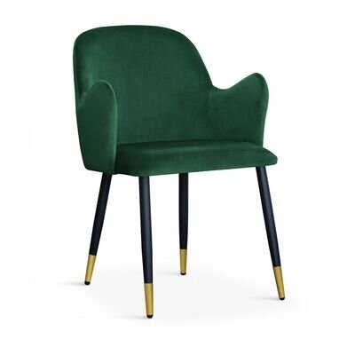 Кресло CARINO КАРИНО зеленый/черный+золото от компании Интернет-магазин «Hutki. by» - фото 1