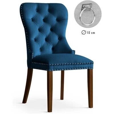Кресло CAROLINA КАРОЛИНА II синий/орех от компании Интернет-магазин «Hutki. by» - фото 1