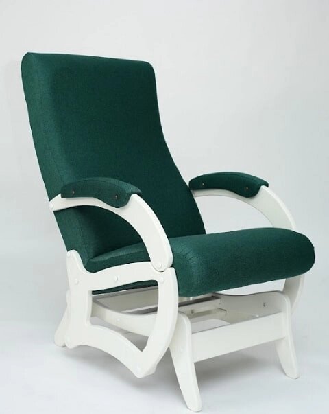 Кресло-качалка Бастион 1М арт. Bahama emerald ноги белые от компании Интернет-магазин «Hutki. by» - фото 1