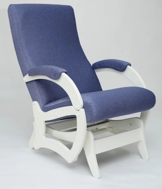 Кресло-качалка Бастион 1М арт. Bahama iris ноги белые от компании Интернет-магазин «Hutki. by» - фото 1