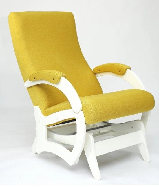 Кресло-качалка Бастион 1М арт. Bahama yellow ноги белые от компании Интернет-магазин «Hutki. by» - фото 1