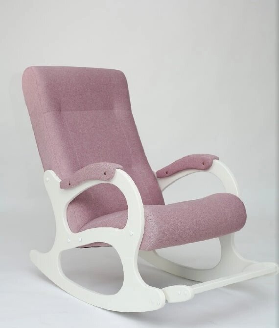 Кресло-качалка Бастион 2 арт. Bahama dimrose ноги белые от компании Интернет-магазин «Hutki. by» - фото 1