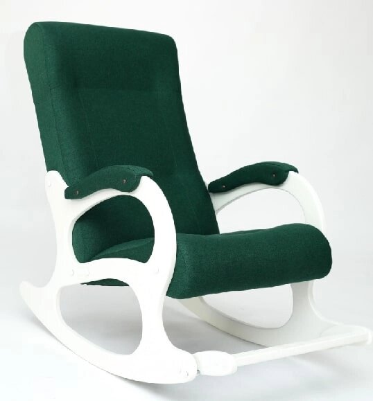 Кресло-качалка Бастион 2 арт. Bahama emerald ноги белые от компании Интернет-магазин «Hutki. by» - фото 1