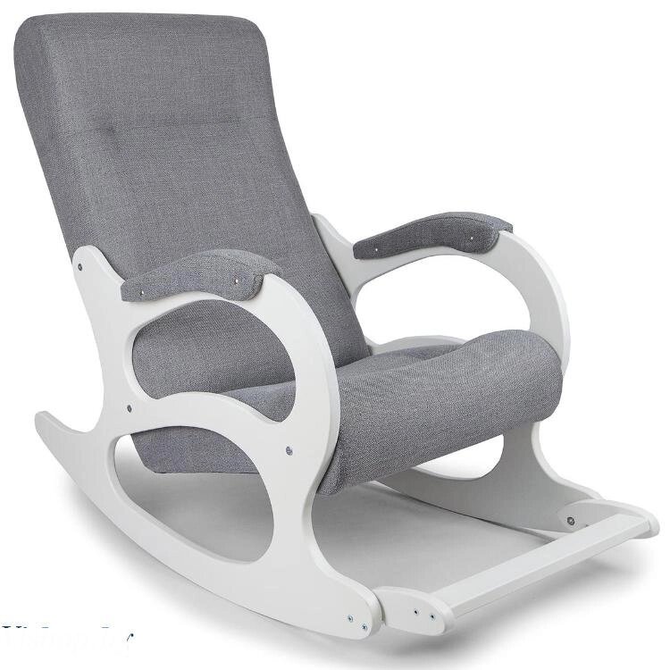 Кресло-качалка Бастион 2 с подножкой Мемори 15 белые от компании Интернет-магазин «Hutki. by» - фото 1