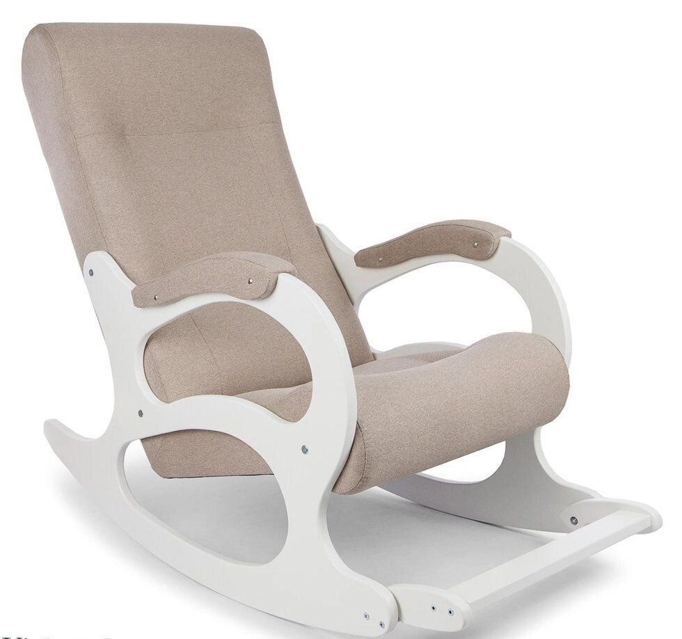 Кресло-качалка Бастион 2 с подножкой Мемори 2 белые от компании Интернет-магазин «Hutki. by» - фото 1