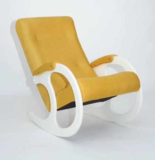 Кресло-качалка Бастион 3 арт. Bahama yellow ноги белые от компании Интернет-магазин «Hutki. by» - фото 1
