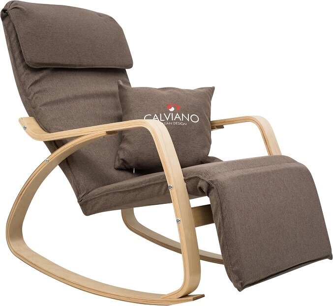 Кресло-качалка Calviano Comfort 1 коричневое от компании Интернет-магазин «Hutki. by» - фото 1