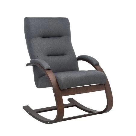 Кресло-качалка МИЛАНО Leset  серый/ орех от компании Интернет-магазин «Hutki. by» - фото 1