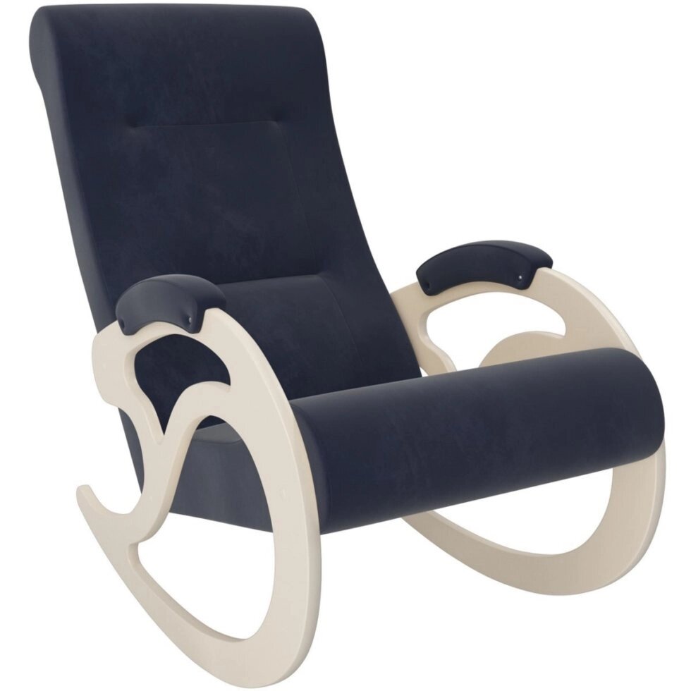 Кресло-качалка модель 5 Verona Denim Blue сливочный от компании Интернет-магазин «Hutki. by» - фото 1