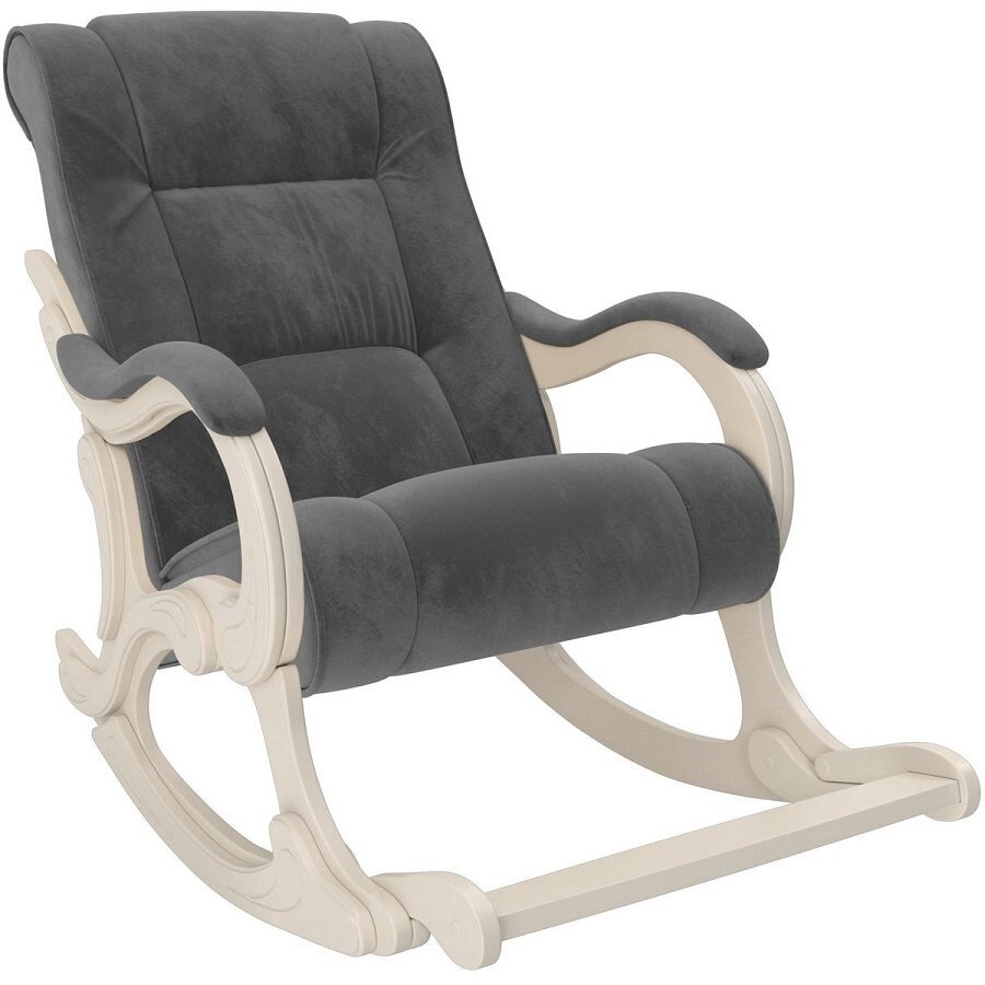 Кресло-качалка Модель 77 Лидер Verona Antrazite Grey сливочный от компании Интернет-магазин «Hutki. by» - фото 1