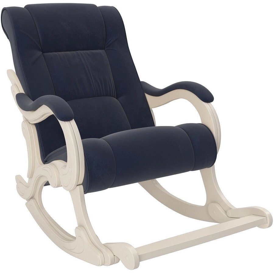 Кресло-качалка Модель 77 Лидер Verona Denim Blue сливочный от компании Интернет-магазин «Hutki. by» - фото 1