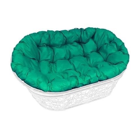 Кресло Mamasan белый, цвет подушки зеленый от компании Интернет-магазин «Hutki. by» - фото 1