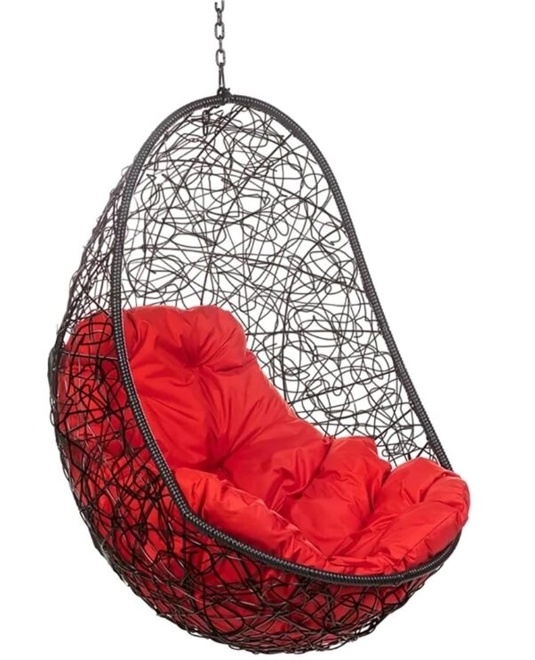 Кресло подвесное BiGarden Easy Black BS без стойки подушка красная от компании Интернет-магазин «Hutki. by» - фото 1