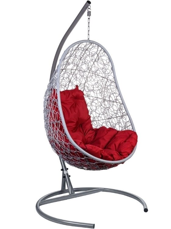 Кресло подвесное BiGarden Easy Gray подушка бордовая от компании Интернет-магазин «Hutki. by» - фото 1