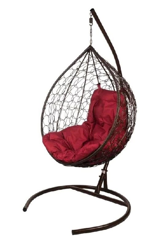 Кресло подвесное BiGarden Tropica Brown бордовая подушка от компании Интернет-магазин «Hutki. by» - фото 1