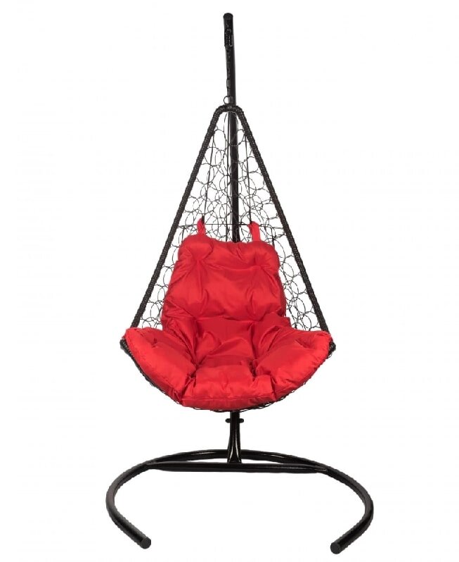 Кресло подвесное BiGarden Wind Black подушка красная от компании Интернет-магазин «Hutki. by» - фото 1