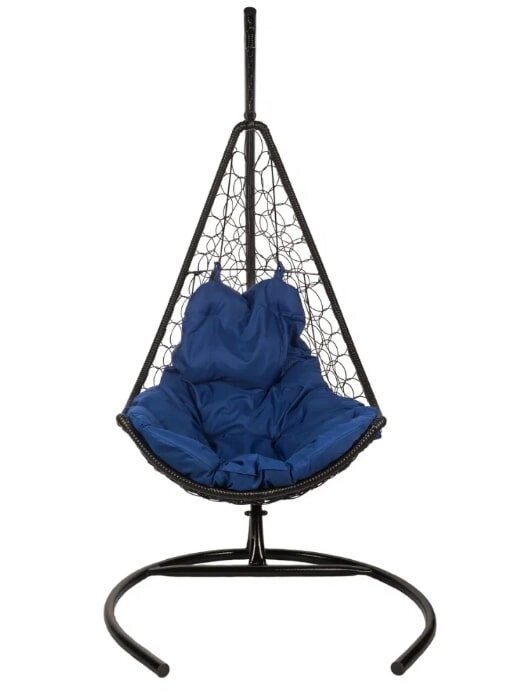 Кресло подвесное BiGarden Wind Black подушка синяя от компании Интернет-магазин «Hutki. by» - фото 1